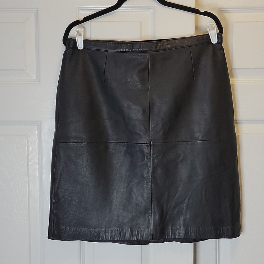 Jessica Holbrook Leather Skirt